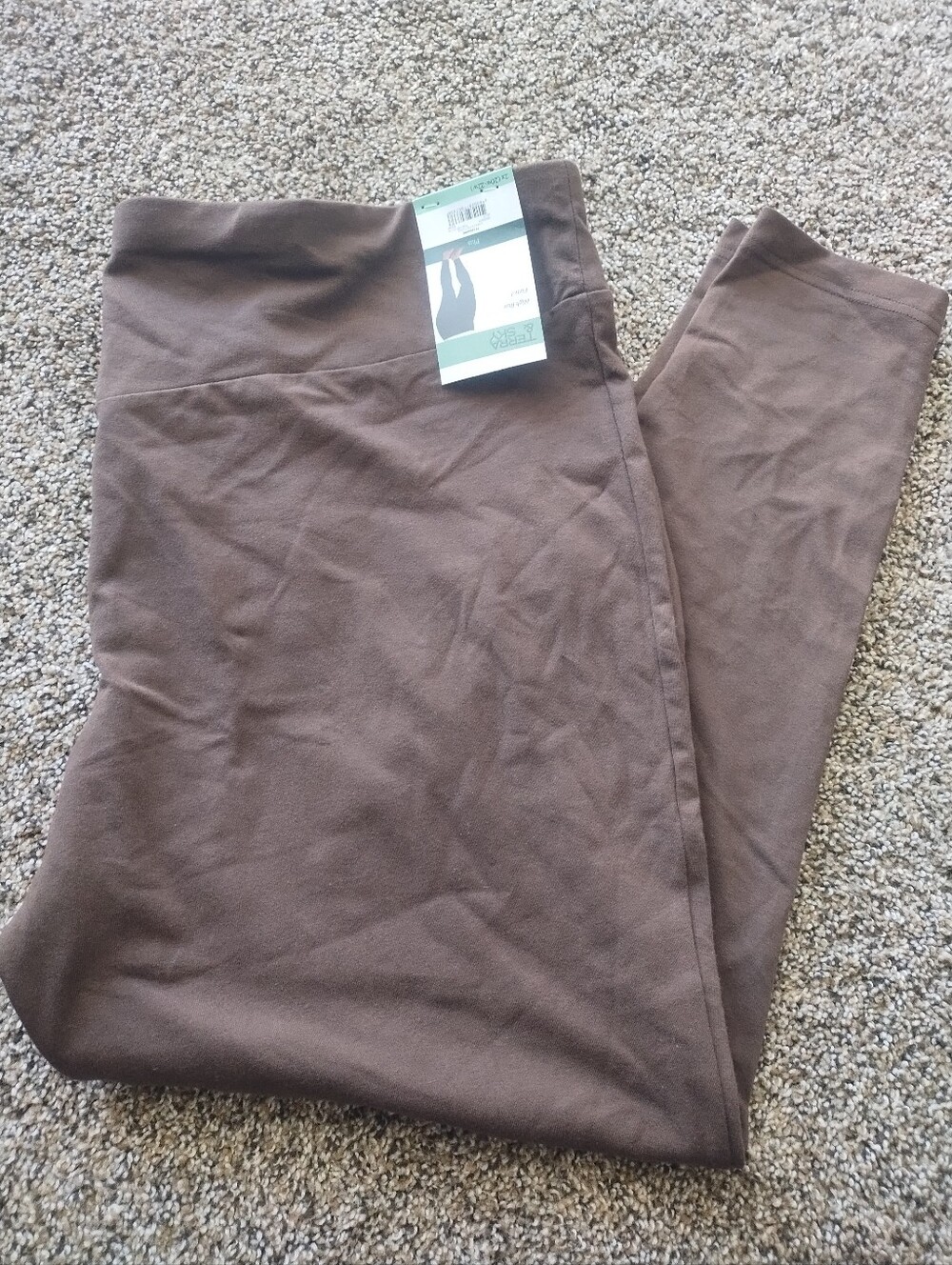 Terra & Sky Brown Womens Leggeings